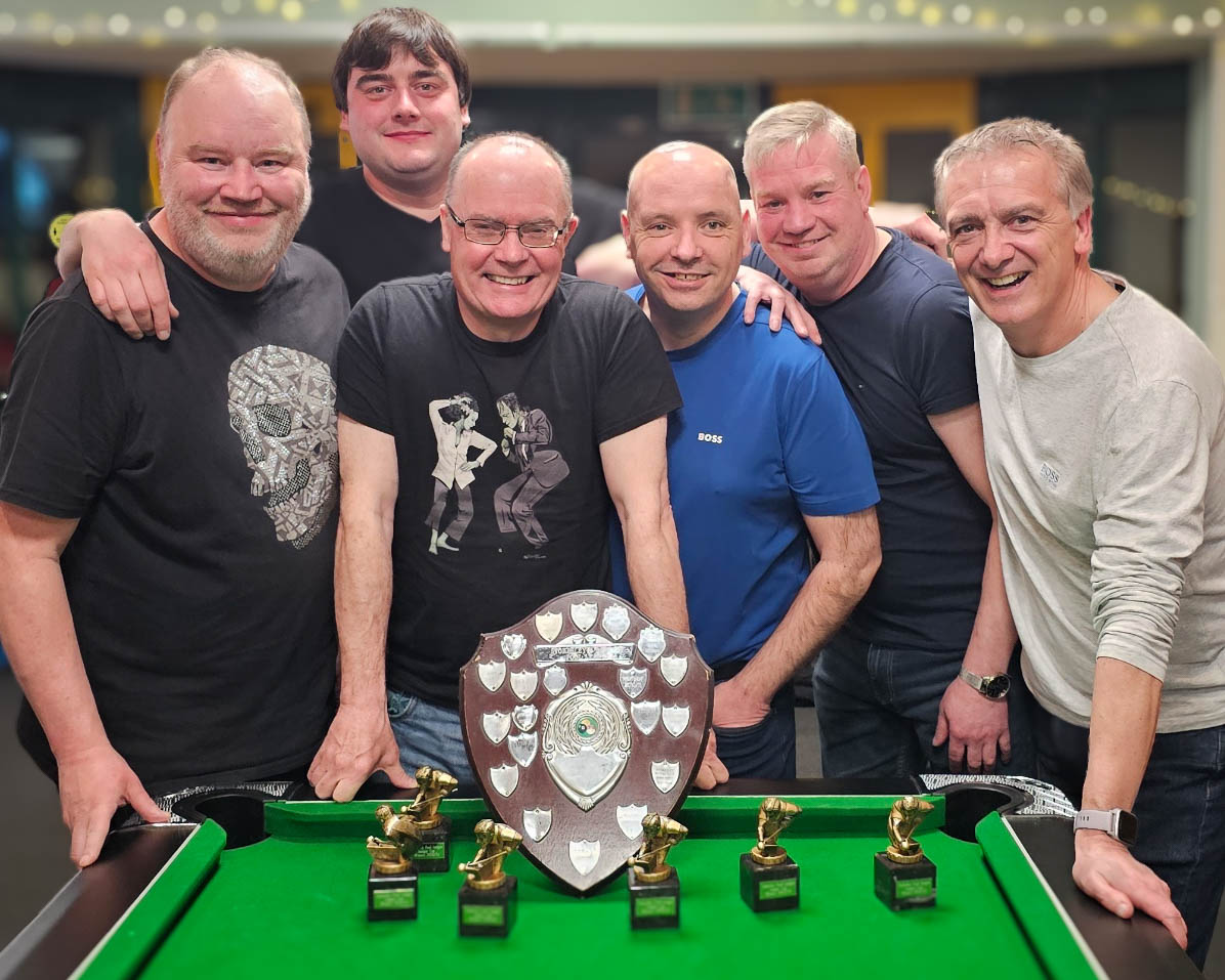 lack Swan Kirkby B<br />
League Winners<br />
League Cup Winners<br />
Joe Grainge Cup Winners<br />
Senior Player of The Year<br />
Most Breaks and Clearances</p>
<p>Stokesley Pool League Wi