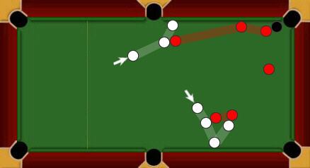 Blackball pool: laying snookers