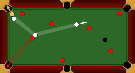 Blackball pool: combination shots