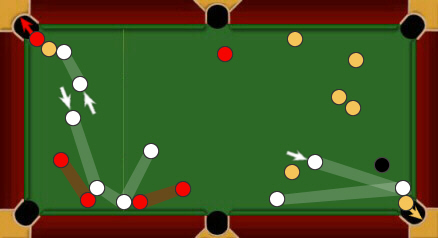 Blackball pool: free shot examples